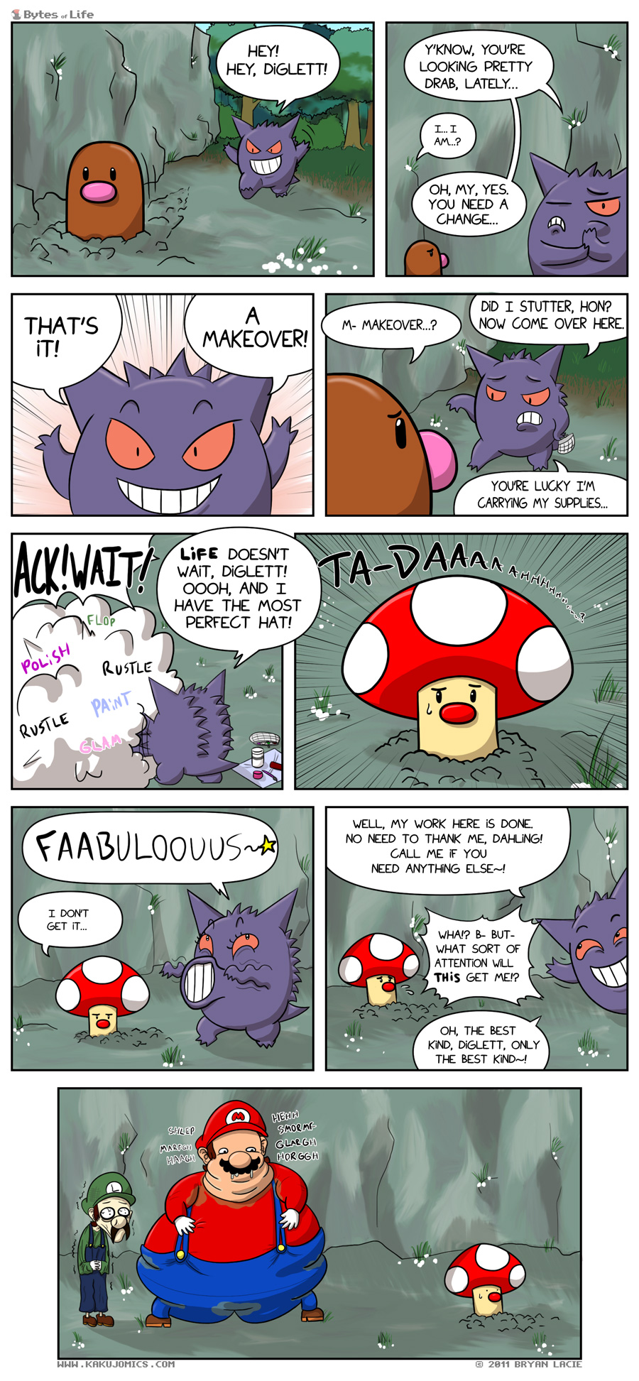 I guess you could say... *sunglasses* Diglett is in a Ghastly predicament...